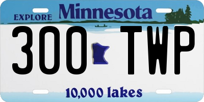 MN license plate 300TWP