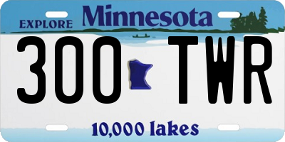 MN license plate 300TWR