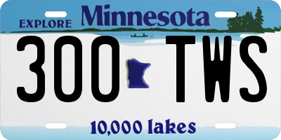 MN license plate 300TWS