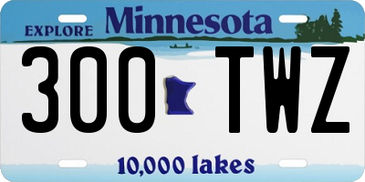 MN license plate 300TWZ