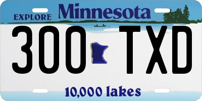 MN license plate 300TXD
