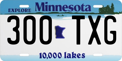 MN license plate 300TXG