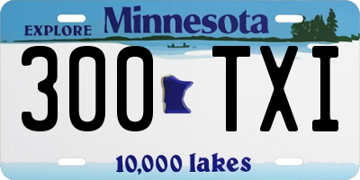 MN license plate 300TXI