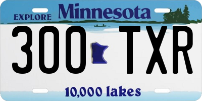 MN license plate 300TXR