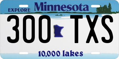 MN license plate 300TXS