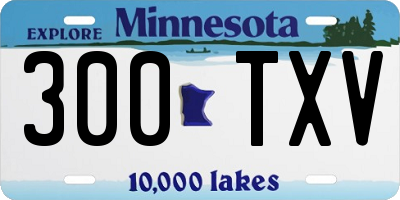 MN license plate 300TXV