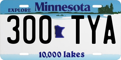 MN license plate 300TYA