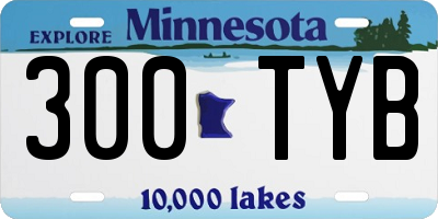 MN license plate 300TYB