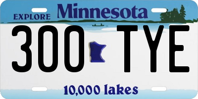 MN license plate 300TYE