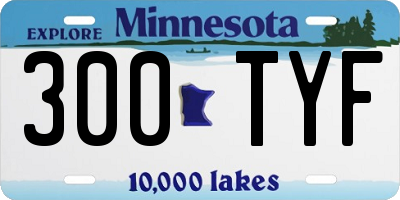 MN license plate 300TYF