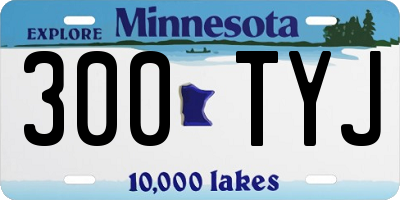MN license plate 300TYJ