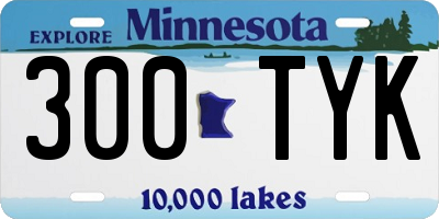 MN license plate 300TYK
