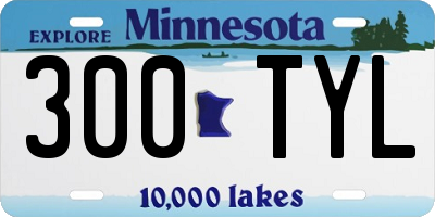 MN license plate 300TYL