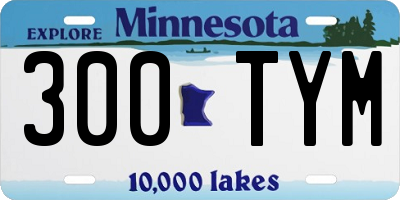 MN license plate 300TYM