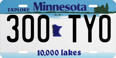 MN license plate 300TYO