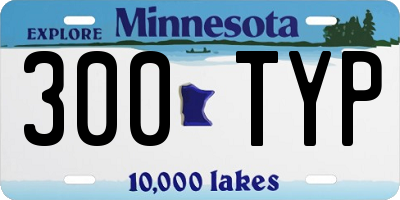 MN license plate 300TYP
