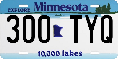 MN license plate 300TYQ