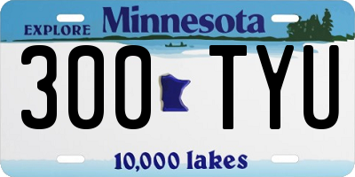 MN license plate 300TYU