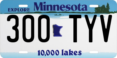 MN license plate 300TYV