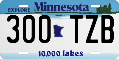 MN license plate 300TZB