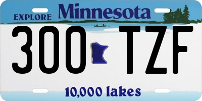 MN license plate 300TZF