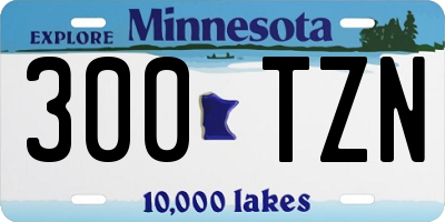 MN license plate 300TZN