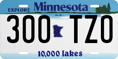 MN license plate 300TZO