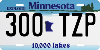 MN license plate 300TZP