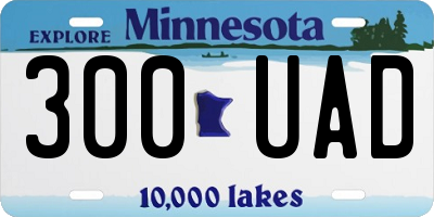 MN license plate 300UAD