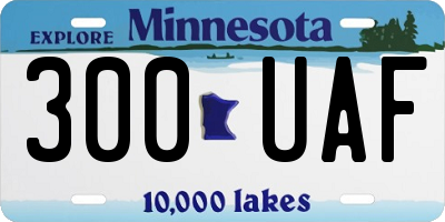 MN license plate 300UAF