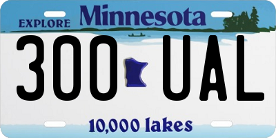 MN license plate 300UAL