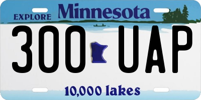 MN license plate 300UAP
