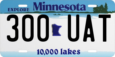 MN license plate 300UAT