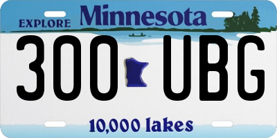MN license plate 300UBG