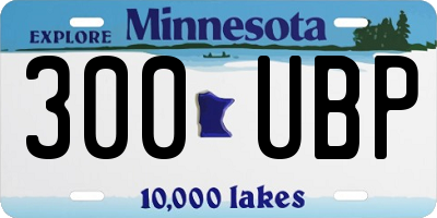 MN license plate 300UBP