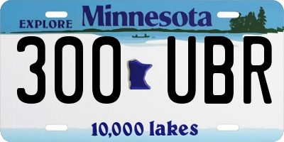MN license plate 300UBR