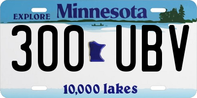 MN license plate 300UBV