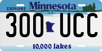 MN license plate 300UCC