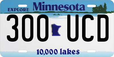 MN license plate 300UCD