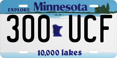 MN license plate 300UCF