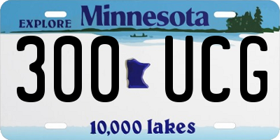 MN license plate 300UCG