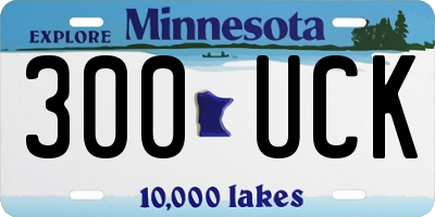 MN license plate 300UCK