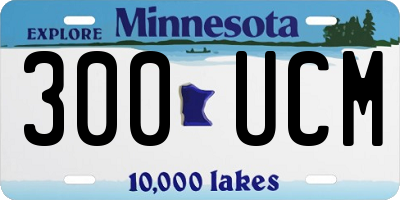 MN license plate 300UCM