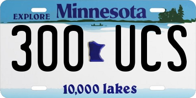 MN license plate 300UCS