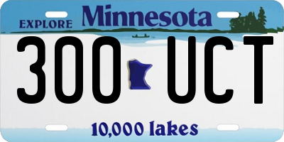 MN license plate 300UCT