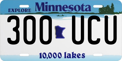 MN license plate 300UCU