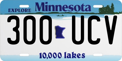 MN license plate 300UCV