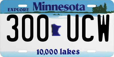 MN license plate 300UCW