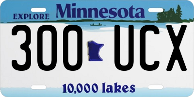 MN license plate 300UCX