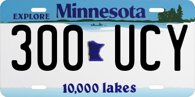 MN license plate 300UCY